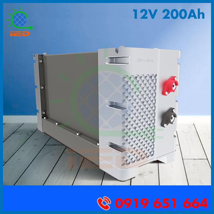 Pin lưu trữ Lithium-ion 12V 200Ah Blue Carbon - Ảnh 2