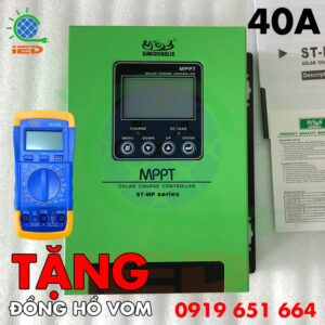 Sạc năng lượng mặt trời MPPT ST-MP 40A (TẶNG ĐỒNG HỒ VOM)