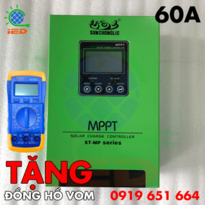 Sạc năng lượng mặt trời MPPT ST-MP 60A (Tặng đồng hồ Vom)